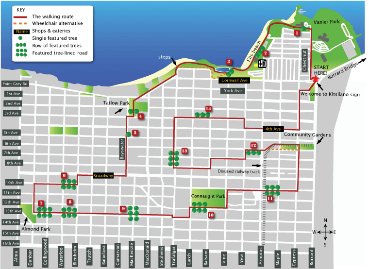 Map of kitsilano